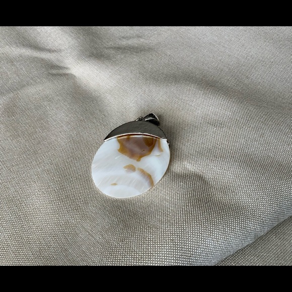 Woman’s Statement Abalone/Rhinestone Pendant - Picture 8 of 9